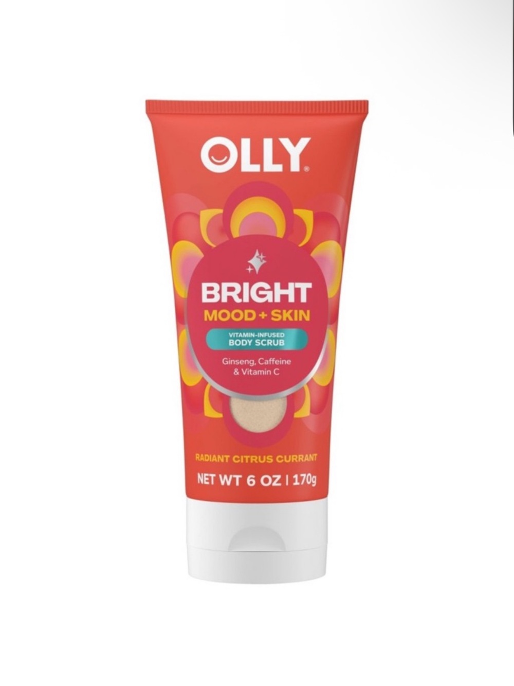 Olly Bright Mood + Skin Radiant Citrus Currant Body Scrub 6 oz NEW